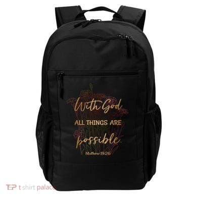Christian Funny Gift With God All Things Possible Backpack