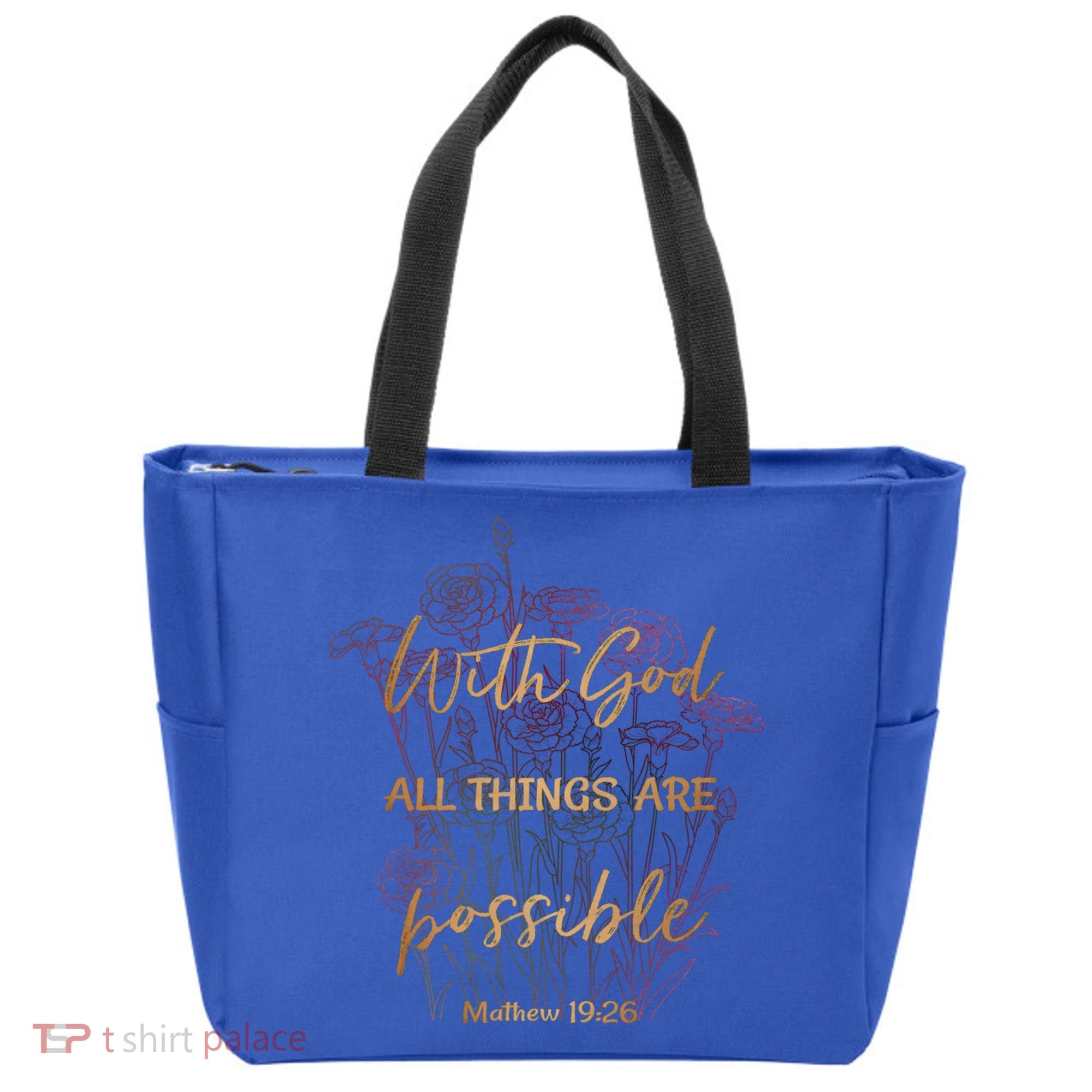Christian Funny Gift With God All Things Possible Tote Bag
