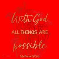Christian Funny Gift With God All Things Possible Santa Hat thumb 1