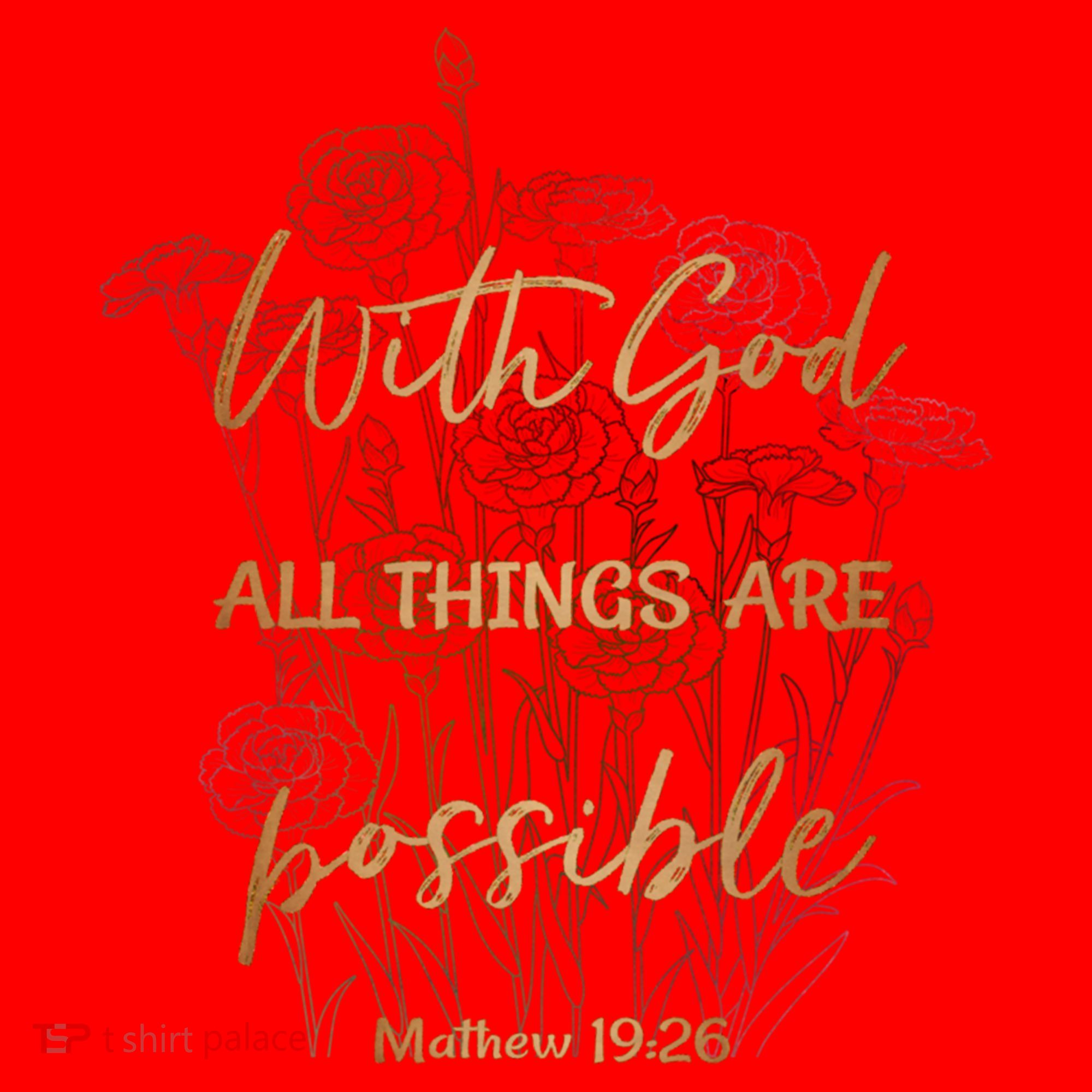 Christian Funny Gift With God All Things Possible Santa Hat