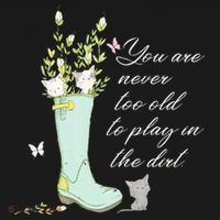 Cats Funny Gardener Gardening Never Too Old To Play In Dirt Women's Tank Top thumb 5