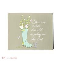 Cats Funny Gardener Gardening Never Too Old To Play In Dirt Mousepad thumb 0