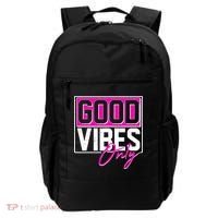 Cool Funny Good Vibes Only Backpack thumb 0