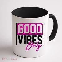 Cool Funny Good Vibes Only Coffee Mug thumb 1