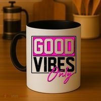 Cool Funny Good Vibes Only Coffee Mug thumb 4