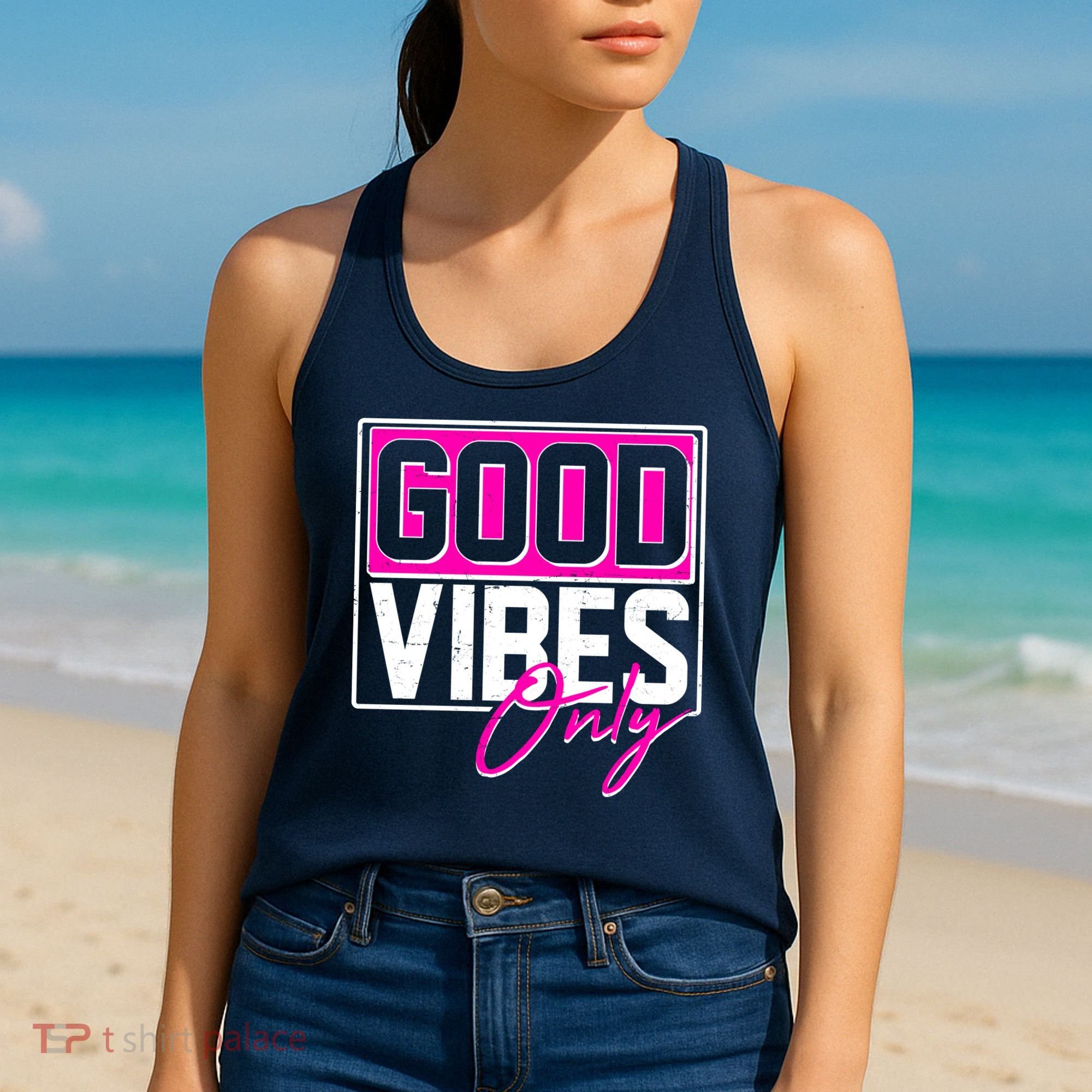 Cool Funny Good Vibes Only Women's Tank Top