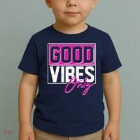 Cool Funny Good Vibes Only Toddler T-Shirt thumb 2
