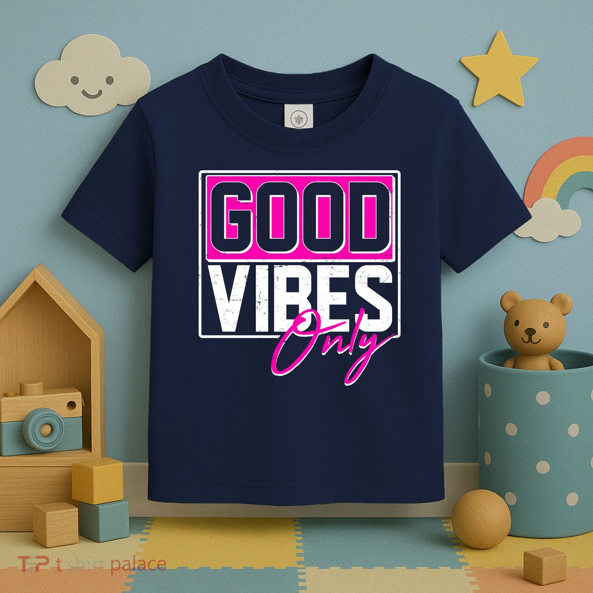 Cool Funny Good Vibes Only Toddler T-Shirt