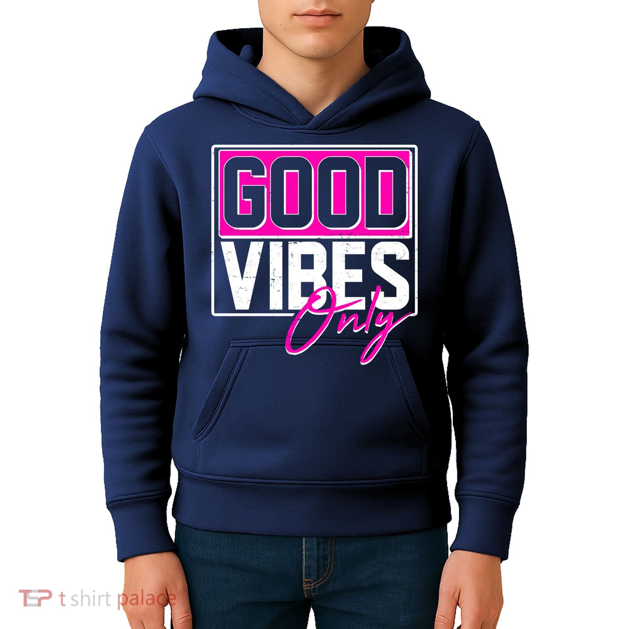Cool Funny Good Vibes Only Kids Hoodie