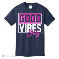 Cool Funny Good Vibes Only Kids T-Shirt thumb 0