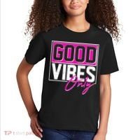 Cool Funny Good Vibes Only Kids T-Shirt thumb 2