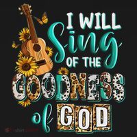 Christian Floral Guitar I Will Sing Of The Goodness Of God Women's Hoodie thumb 2