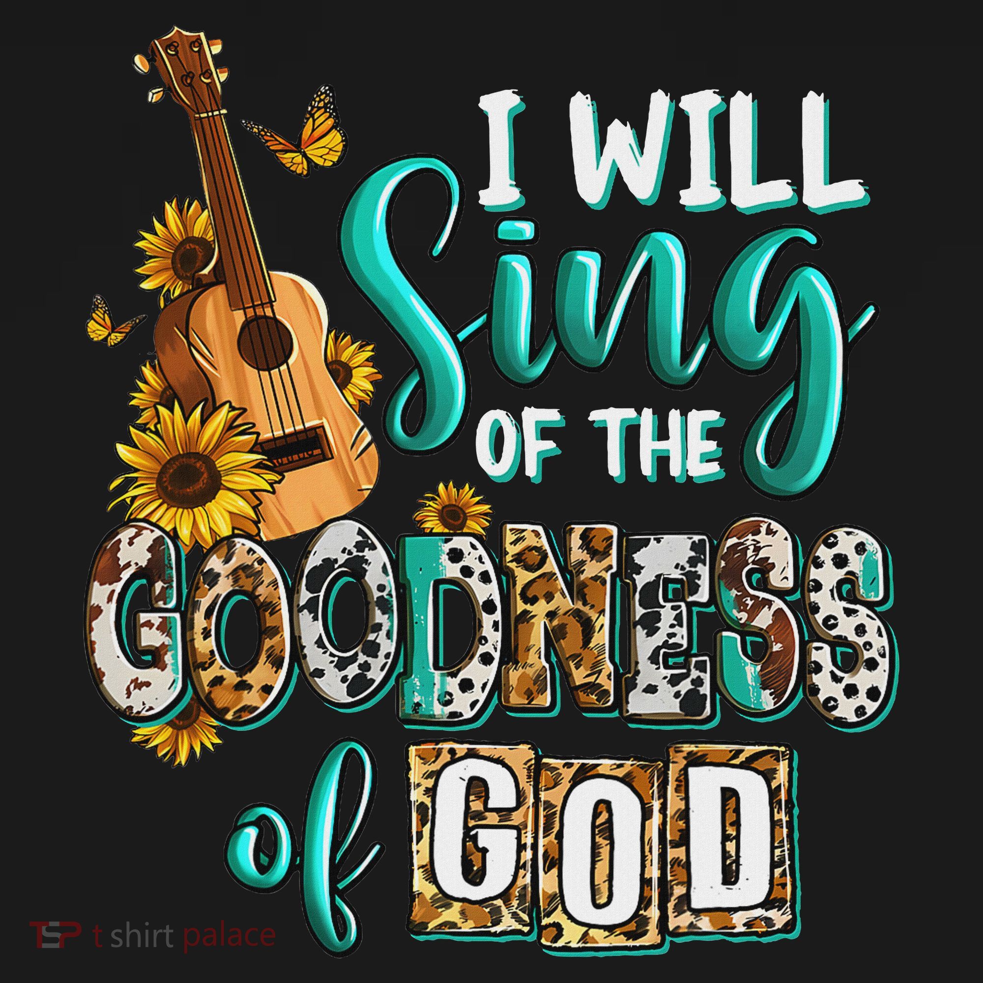 Christian Floral Guitar I Will Sing Of The Goodness Of God Women's Tank Top