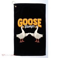Cute & Funny Goose Bumps Goosebumps Animal Pun Golf Towel thumb 0