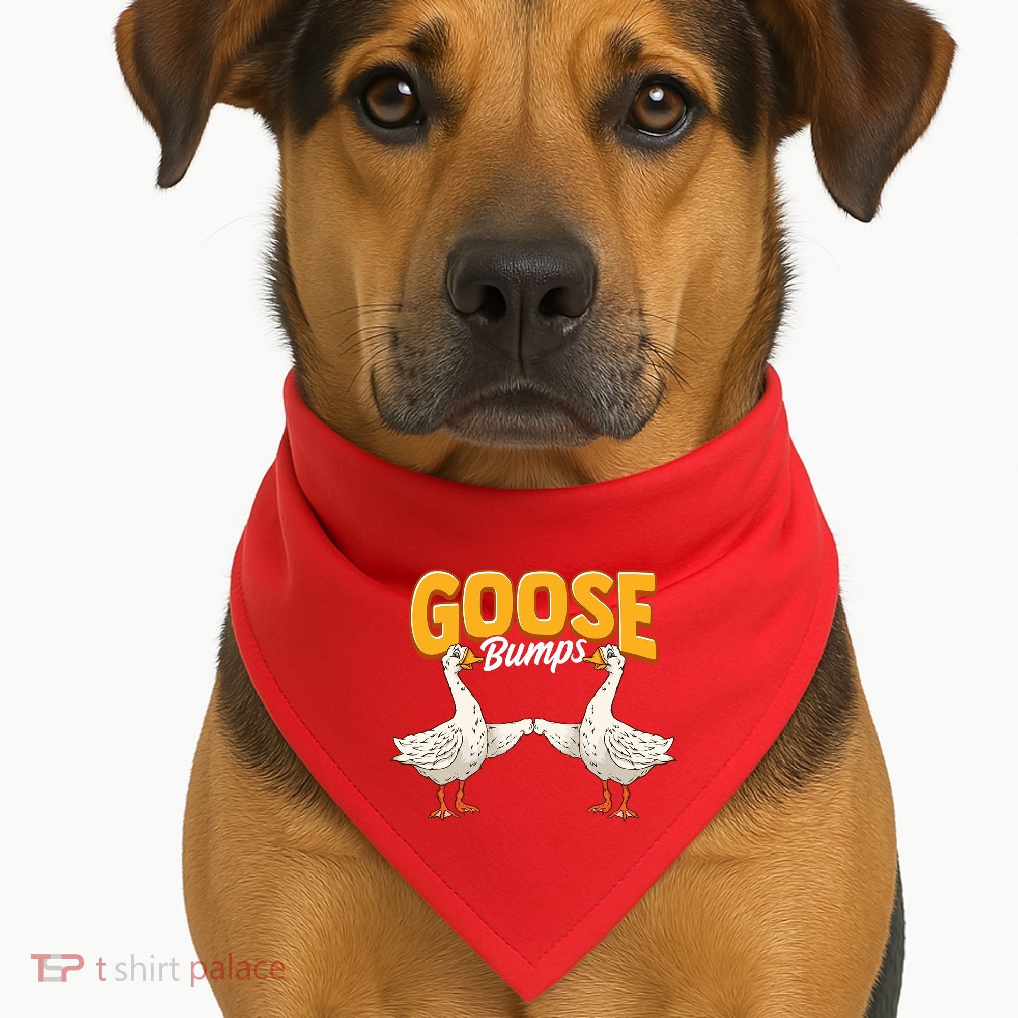 Cute & Funny Goose Bumps Goosebumps Animal Pun USA-Made Doggie Bandana