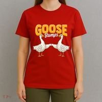 Cute & Funny Goose Bumps Goosebumps Animal Pun T-Shirt thumb 4