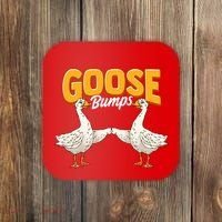 Cute & Funny Goose Bumps Goosebumps Animal Pun Coaster thumb 0