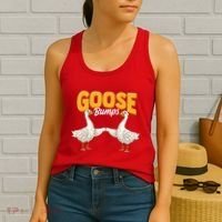Cute & Funny Goose Bumps Goosebumps Animal Pun Women's Tank Top thumb 2