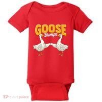 Cute & Funny Goose Bumps Goosebumps Animal Pun Baby Bodysuit thumb 0