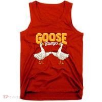 Cute & Funny Goose Bumps Goosebumps Animal Pun Tank Top thumb 0