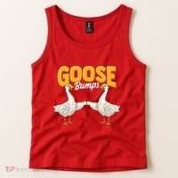 Cute & Funny Goose Bumps Goosebumps Animal Pun Tank Top thumb 2