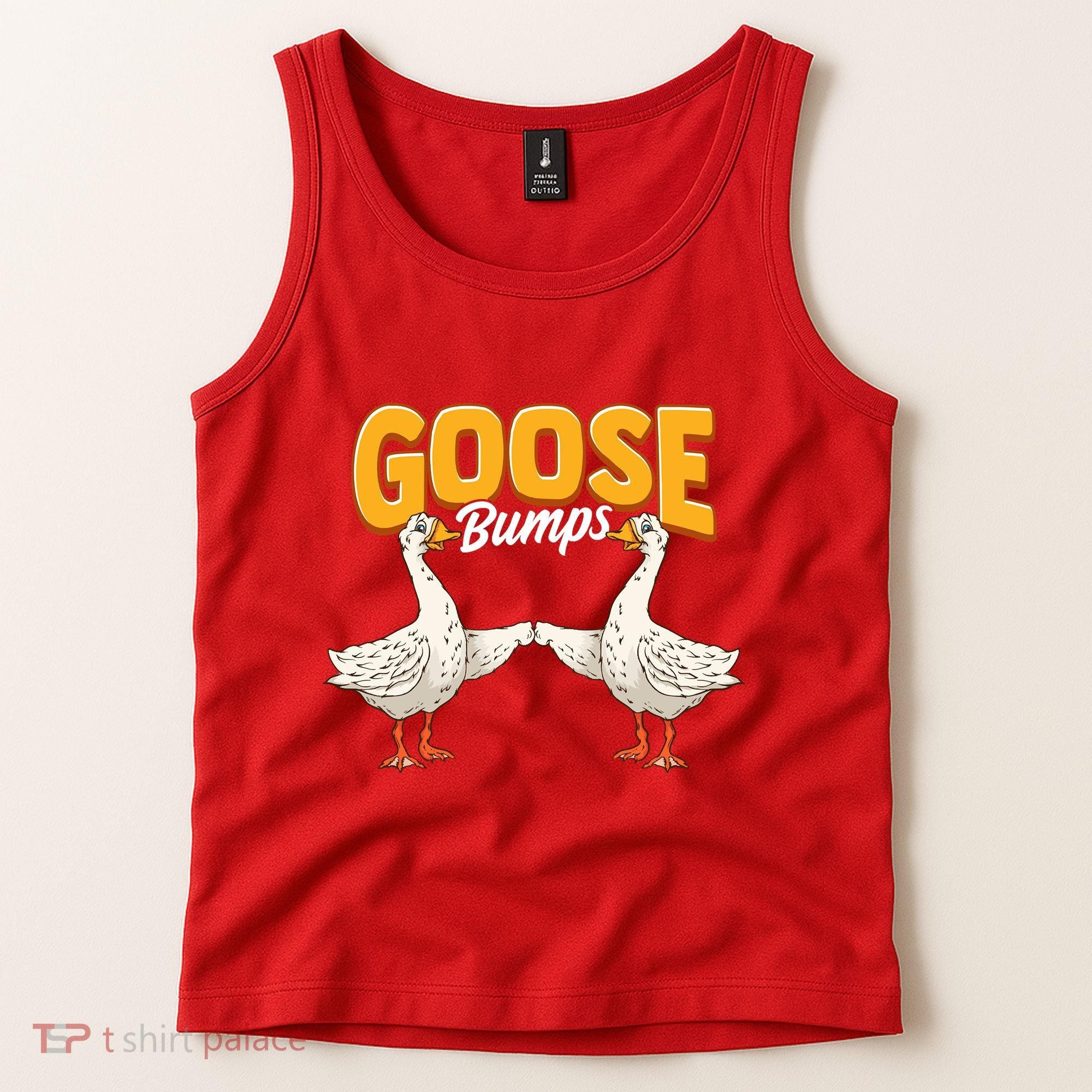 Cute & Funny Goose Bumps Goosebumps Animal Pun Tank Top