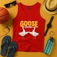 Cute & Funny Goose Bumps Goosebumps Animal Pun Tank Top thumb 4