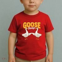 Cute & Funny Goose Bumps Goosebumps Animal Pun Toddler T-Shirt thumb 2