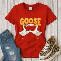 Cute & Funny Goose Bumps Goosebumps Animal Pun Women's T-Shirt thumb 3
