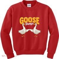 Cute & Funny Goose Bumps Goosebumps Animal Pun Kids Sweatshirt thumb 0