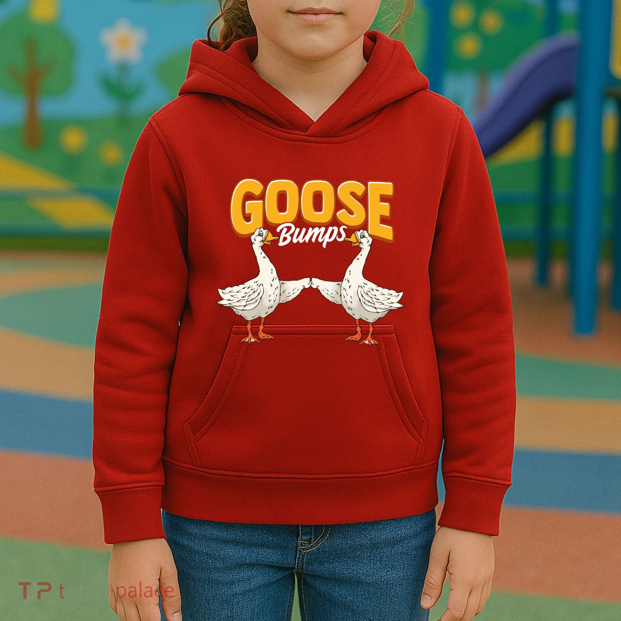 Cute & Funny Goose Bumps Goosebumps Animal Pun Kids Hoodie