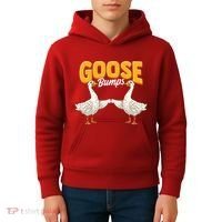 Cute & Funny Goose Bumps Goosebumps Animal Pun Kids Hoodie thumb 4