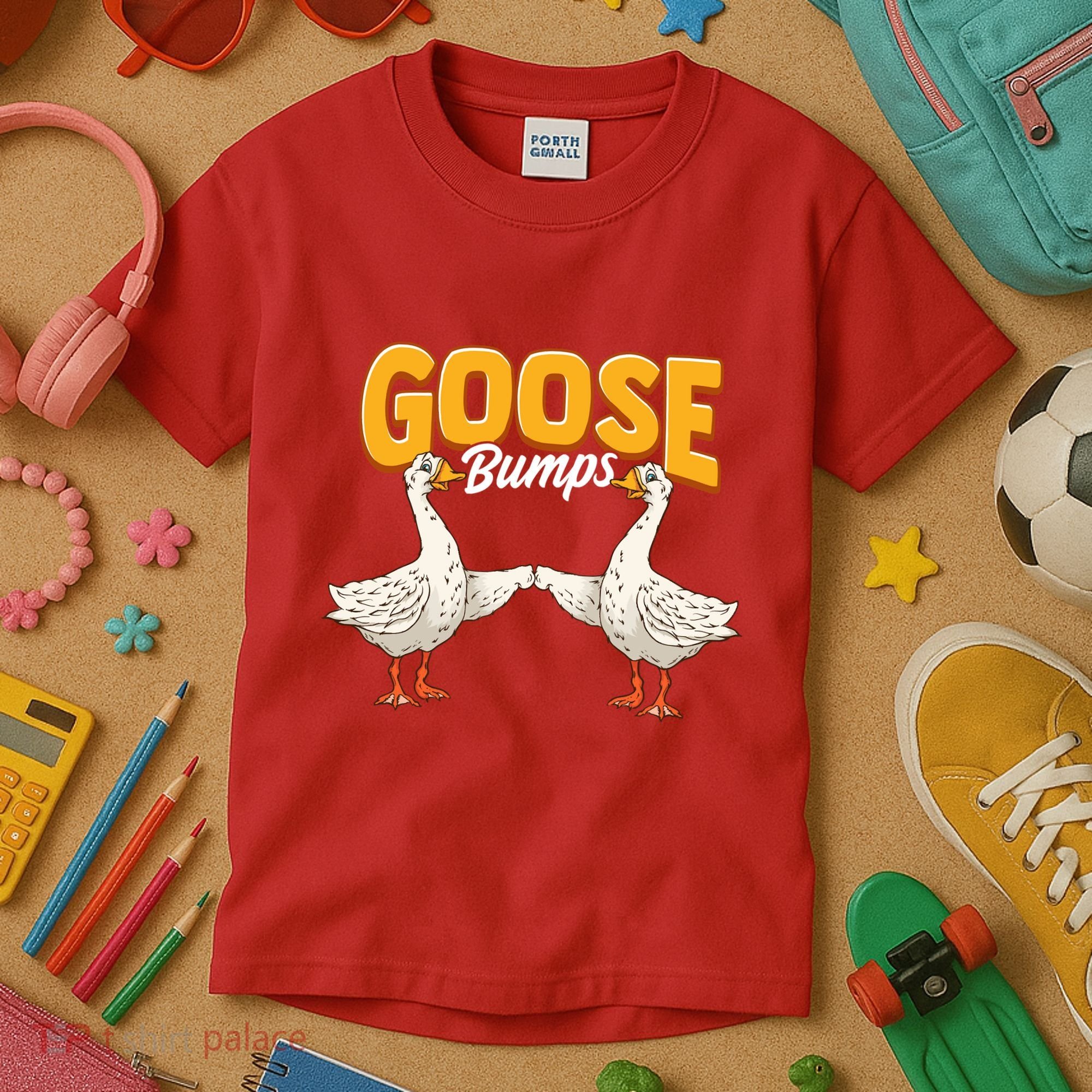 Cute & Funny Goose Bumps Goosebumps Animal Pun Kids T-Shirt