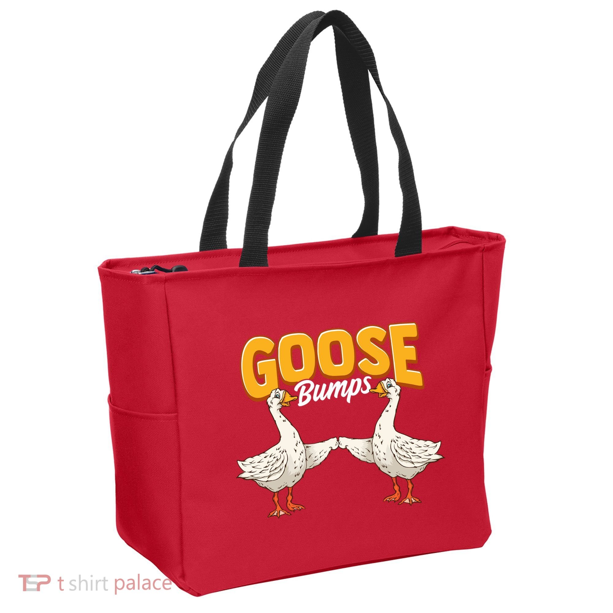 Cute & Funny Goose Bumps Goosebumps Animal Pun Tote Bag