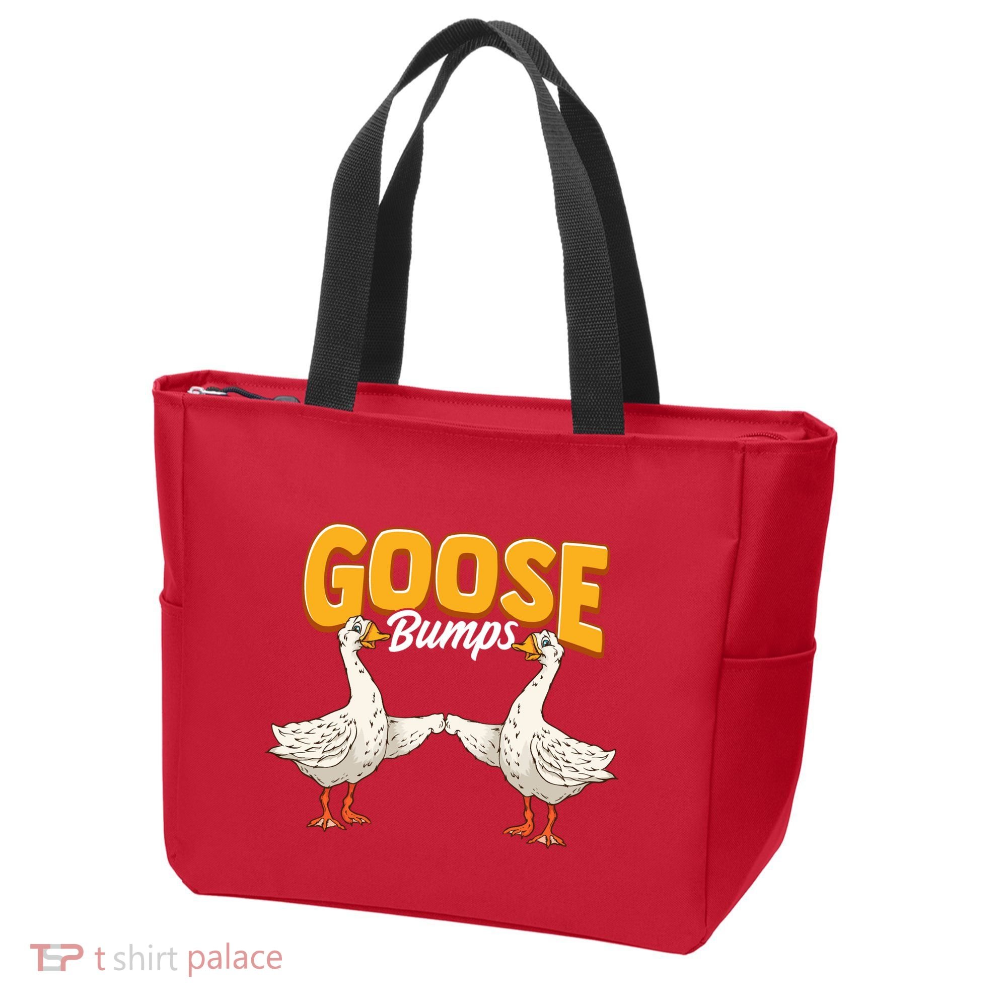 Cute & Funny Goose Bumps Goosebumps Animal Pun Tote Bag