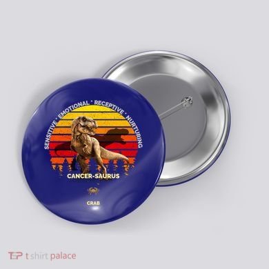Cancergreat Funny Giftaurus Zodiac Cancer (Jun 21 Great Gift Jul 22) Crab Dinosa Button
