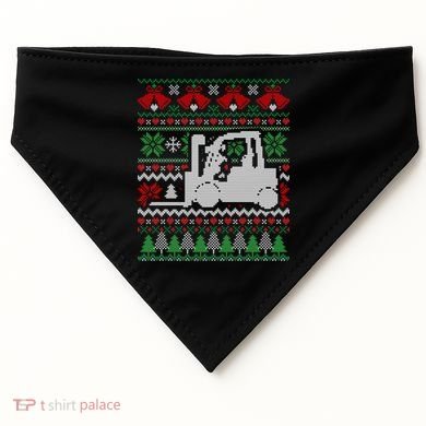 Christmas Forklift Gift USA-Made Doggie Bandana