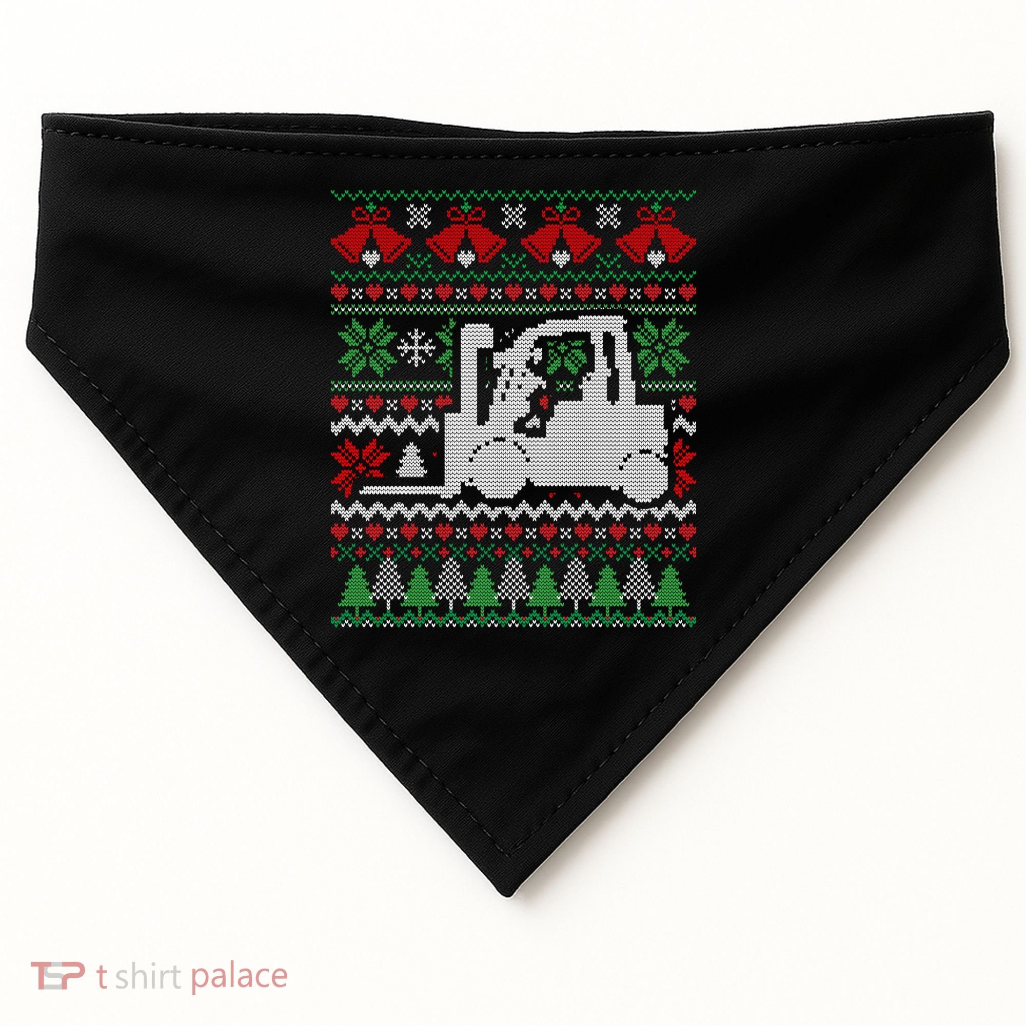 Christmas Forklift Gift USA-Made Doggie Bandana