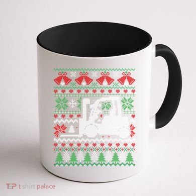 Christmas Forklift Gift Coffee Mug back