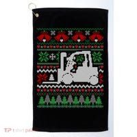 Christmas Forklift Gift Golf Towel thumb 0