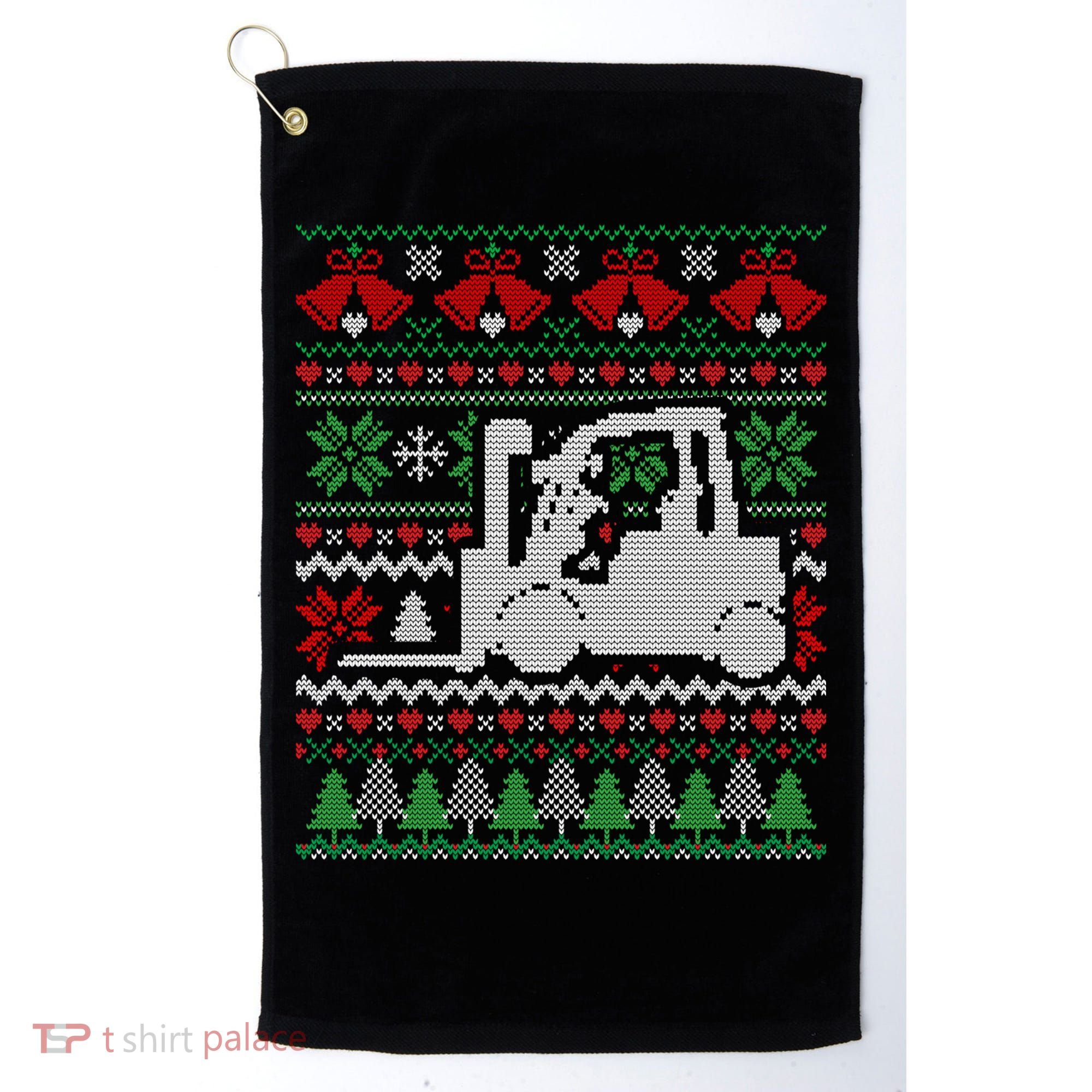 Christmas Forklift Gift Golf Towel