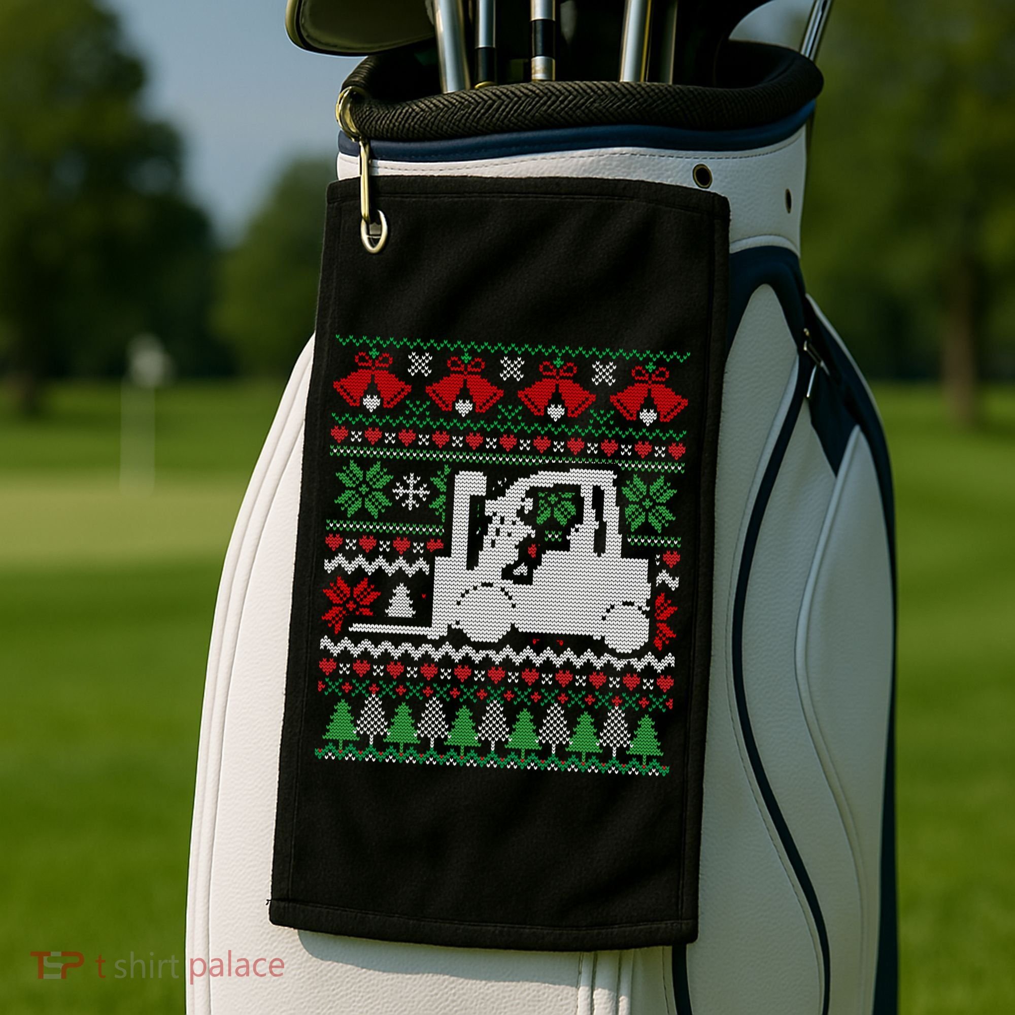 Christmas Forklift Gift Golf Towel