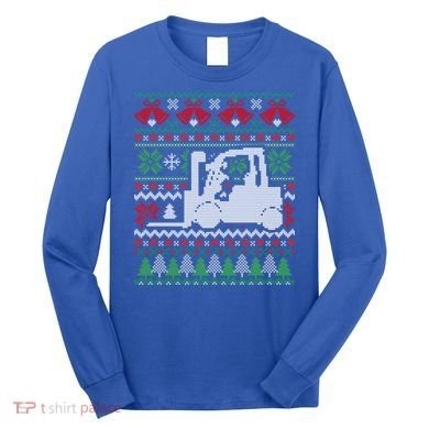 Christmas Forklift Gift Long Sleeve Shirt