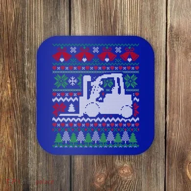 Christmas Forklift Gift Coaster