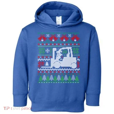Christmas Forklift Gift Toddler Hoodie