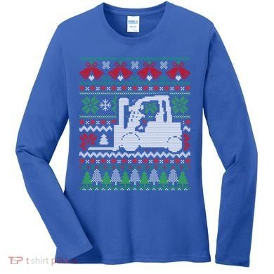 Christmas Forklift Gift Women's Long Sleeve Shirt