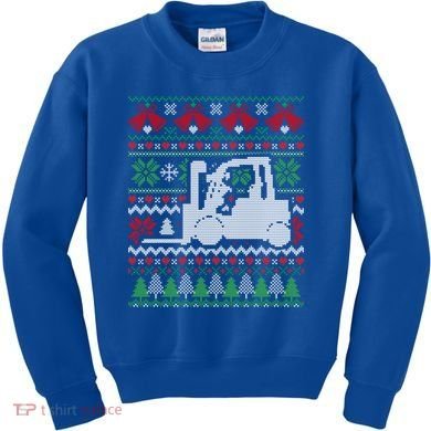 Christmas Forklift Gift Kids Sweatshirt