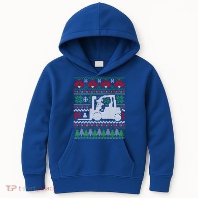 Christmas Forklift Gift Kids Hoodie