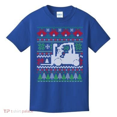 Christmas Forklift Gift Kids T-Shirt