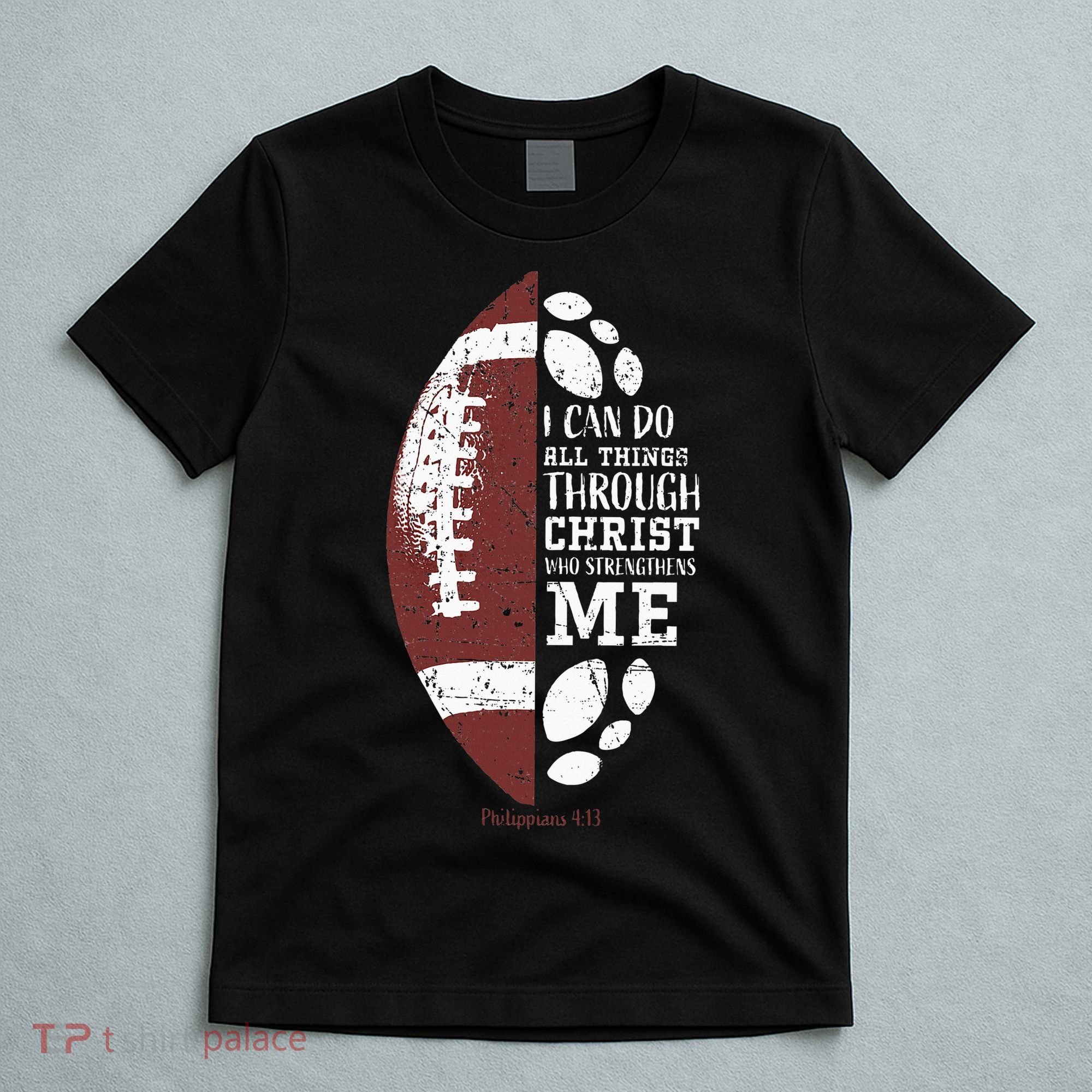 Christian Football Gifts Religious Verse T-Shirt